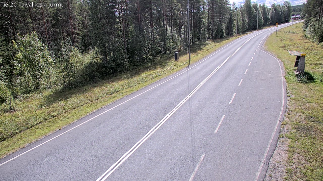 Weather Camera Image Road 20 Taivalkoski, Jurmu, Taivalkoski, Pohjois-Pohjanmaa