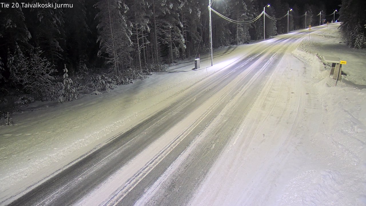 Weather Camera Image Väg 20 Taivalkoski, Jurmu, Taivalkoski, Pohjois-Pohjanmaa