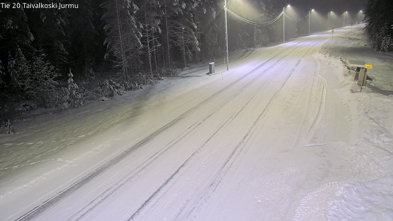 Weather Camera Image Road 20 Taivalkoski, Jurmu, Taivalkoski, Pohjois-Pohjanmaa
