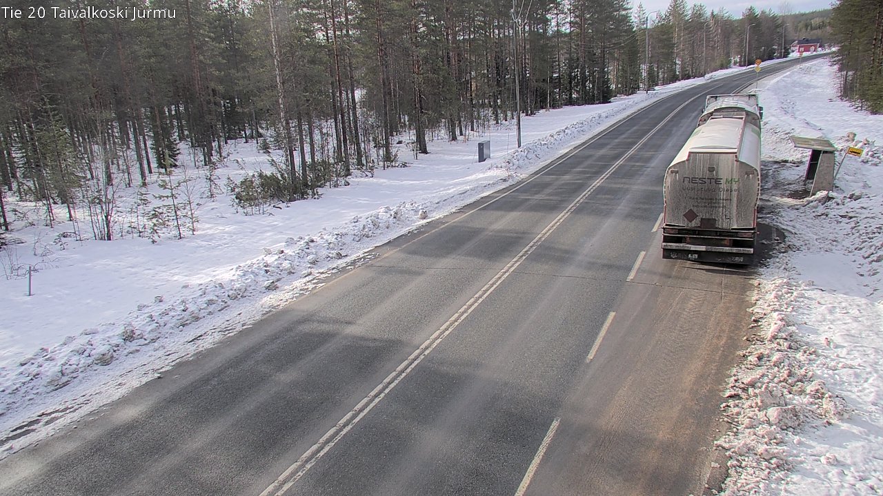 Weather Camera Image Väg 20 Taivalkoski, Jurmu, Taivalkoski, Pohjois-Pohjanmaa