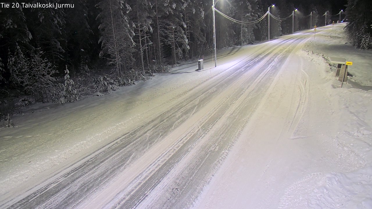 Weather Camera Image Väg 20 Taivalkoski, Jurmu, Taivalkoski, Pohjois-Pohjanmaa