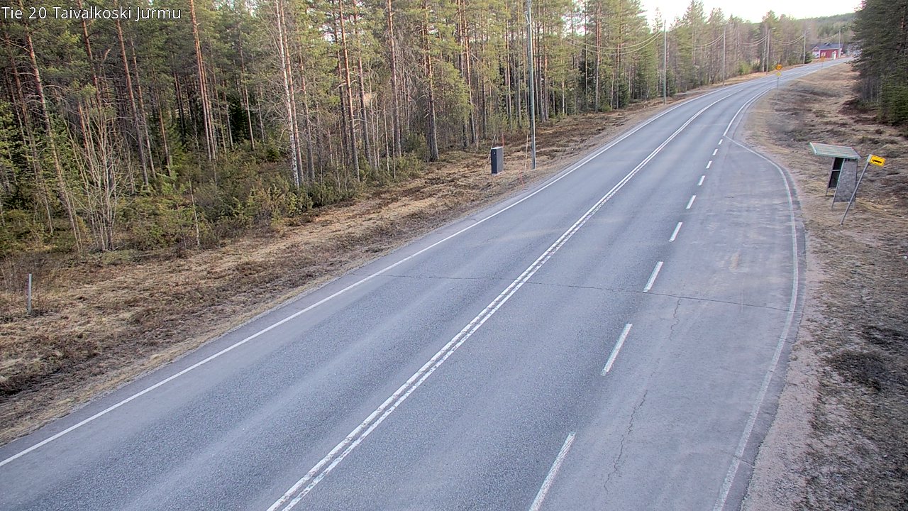 Weather Camera Image Väg 20 Taivalkoski, Jurmu, Taivalkoski, Pohjois-Pohjanmaa
