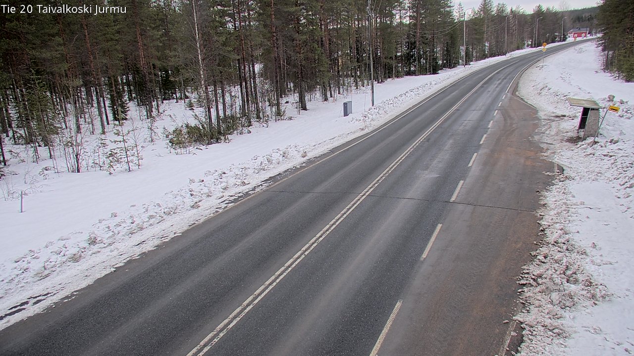 Weather Camera Image Väg 20 Taivalkoski, Jurmu, Taivalkoski, Pohjois-Pohjanmaa