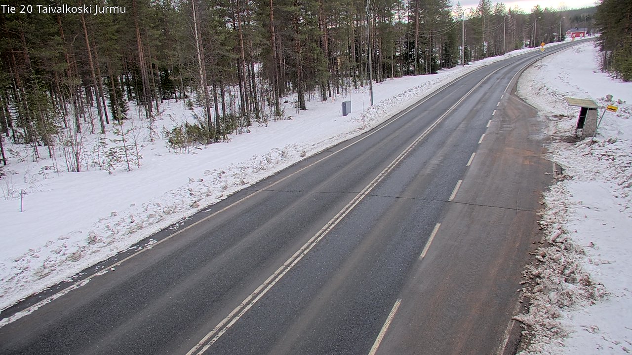 Weather Camera Image Väg 20 Taivalkoski, Jurmu, Taivalkoski, Pohjois-Pohjanmaa