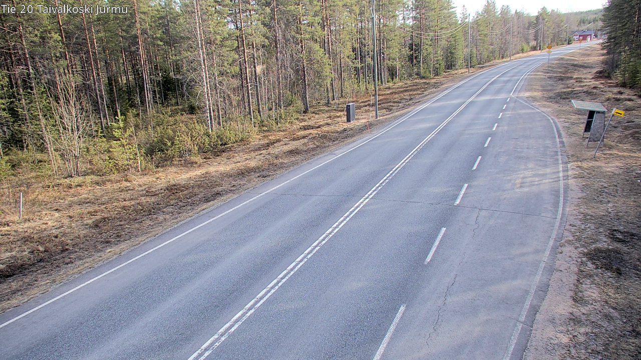 Weather Camera Image Väg 20 Taivalkoski, Jurmu, Taivalkoski, Pohjois-Pohjanmaa