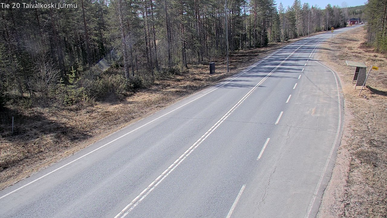 Weather Camera Image Väg 20 Taivalkoski, Jurmu, Taivalkoski, Pohjois-Pohjanmaa