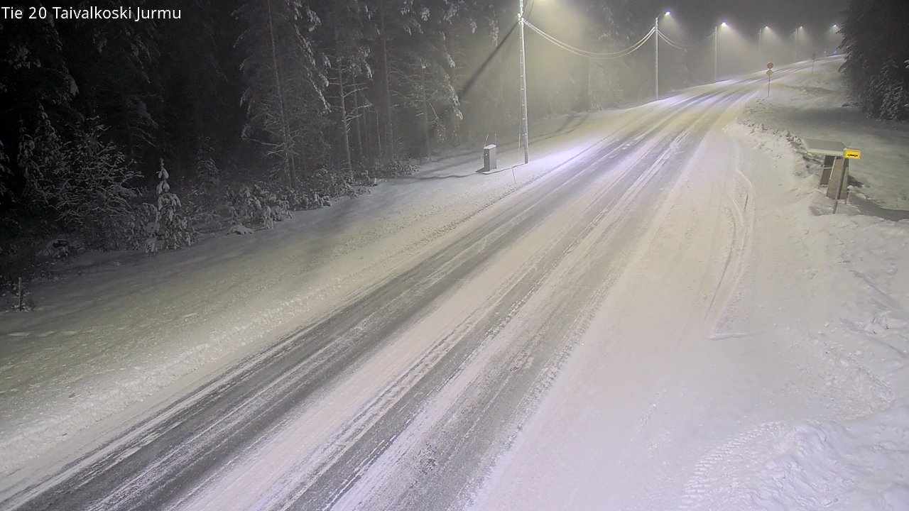 Weather Camera Image Väg 20 Taivalkoski, Jurmu, Taivalkoski, Pohjois-Pohjanmaa