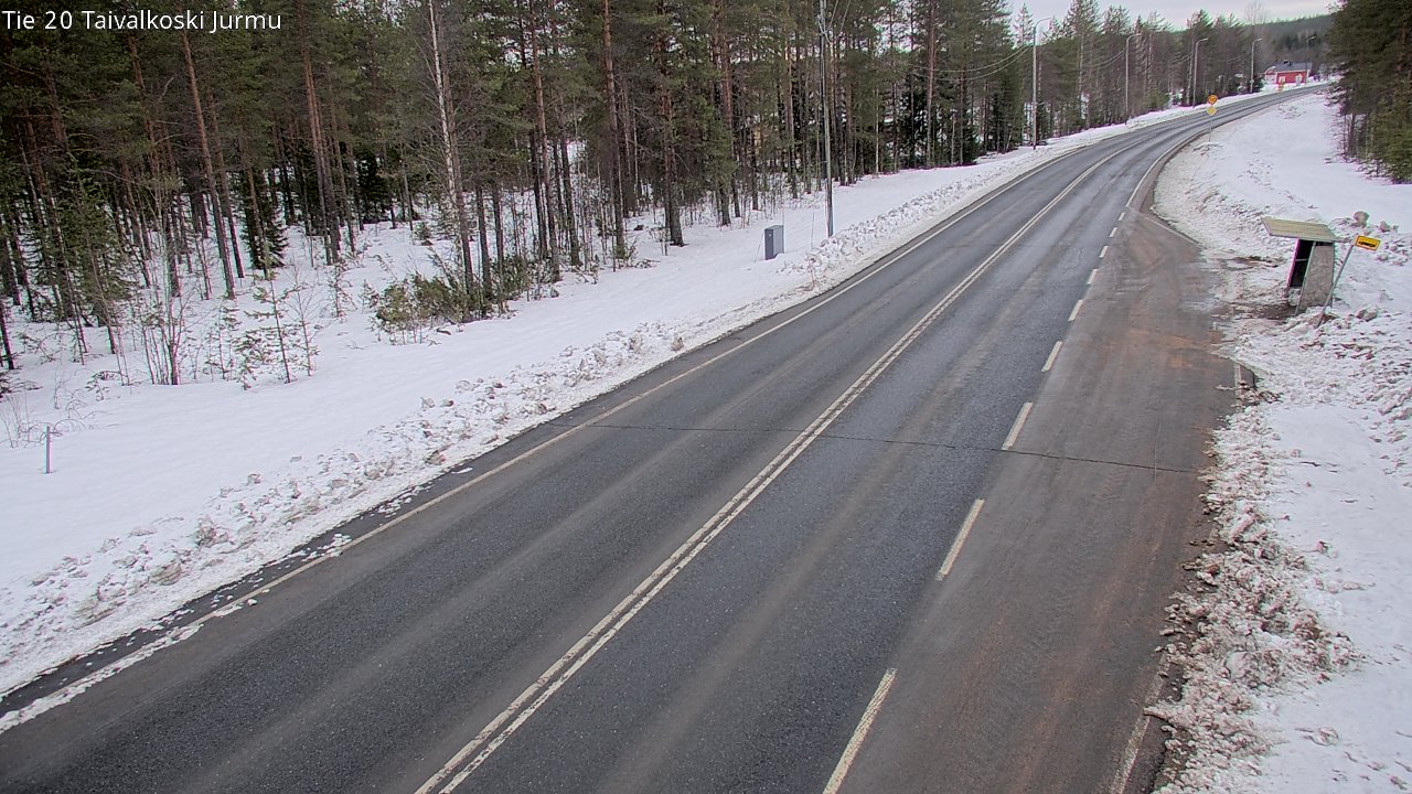 Weather Camera Image Väg 20 Taivalkoski, Jurmu, Taivalkoski, Pohjois-Pohjanmaa