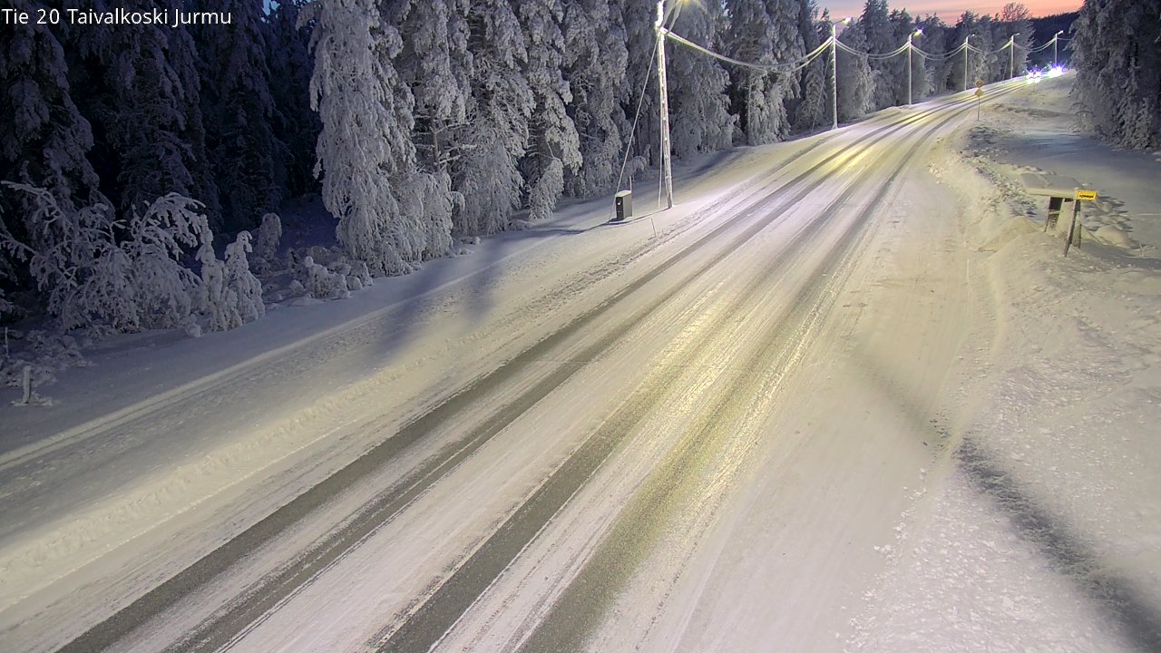 Weather Camera Image Road 20 Taivalkoski, Jurmu, Taivalkoski, Pohjois-Pohjanmaa