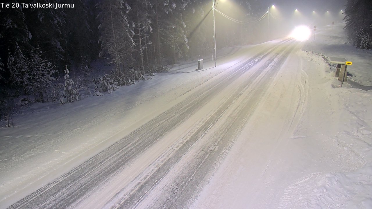 Weather Camera Image Väg 20 Taivalkoski, Jurmu, Taivalkoski, Pohjois-Pohjanmaa
