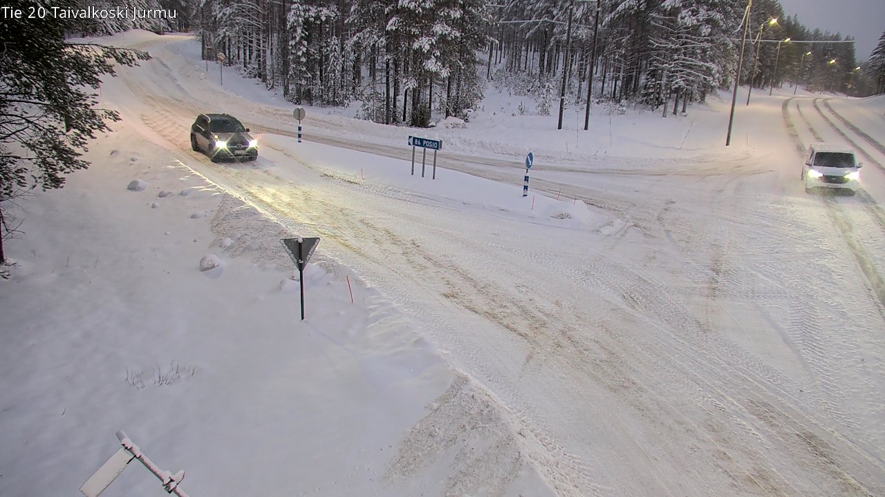 Weather Camera Image Väg 20 Taivalkoski, Jurmu, Taivalkoski, Pohjois-Pohjanmaa