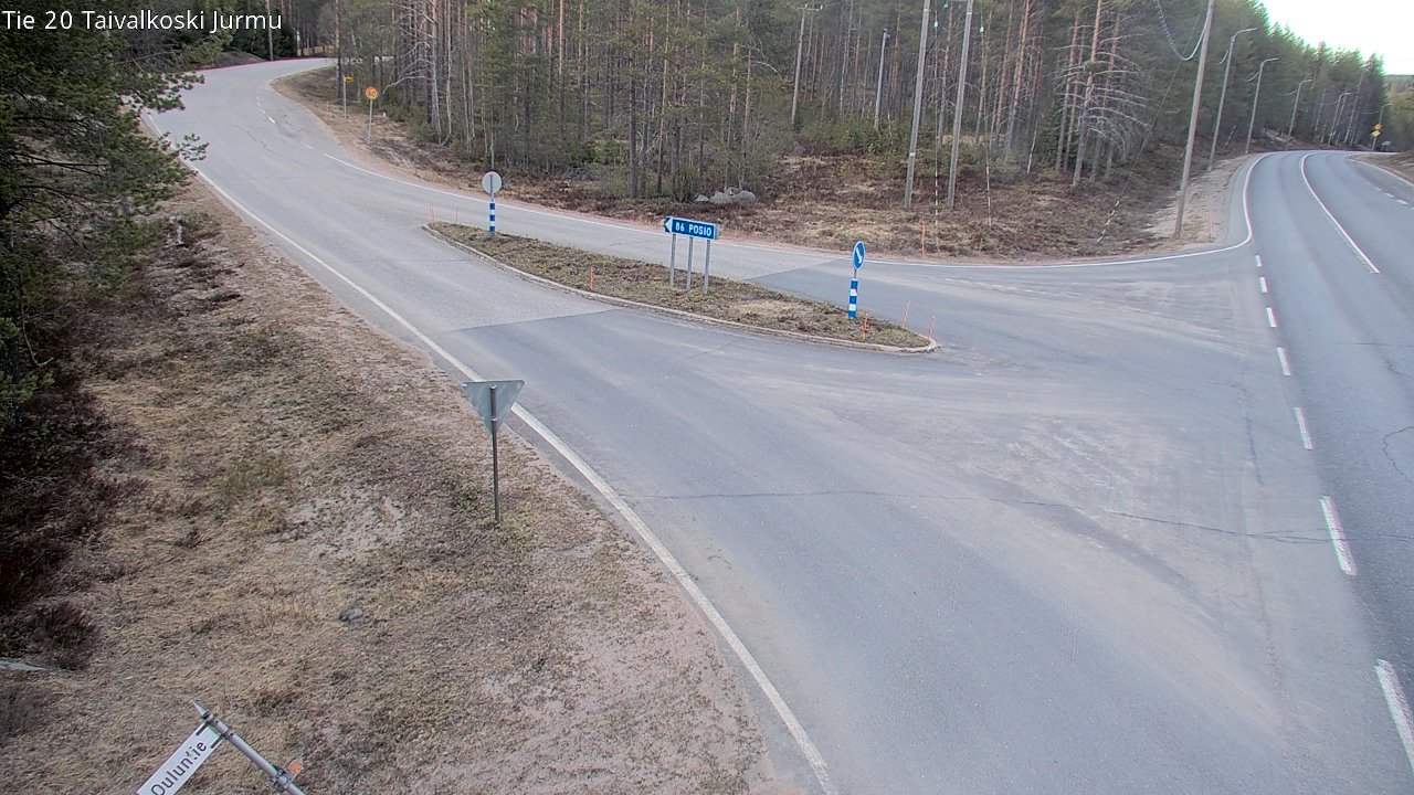 Weather Camera Image Road 20 Taivalkoski, Jurmu, Taivalkoski, Pohjois-Pohjanmaa
