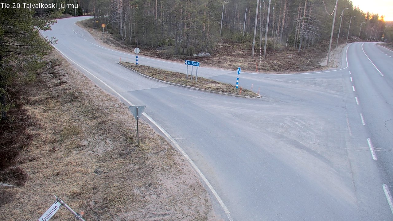 Weather Camera Image Väg 20 Taivalkoski, Jurmu, Taivalkoski, Pohjois-Pohjanmaa