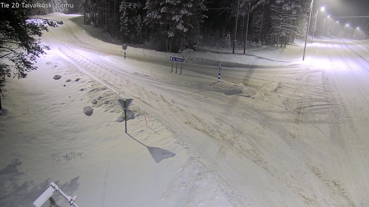 Weather Camera Image Väg 20 Taivalkoski, Jurmu, Taivalkoski, Pohjois-Pohjanmaa