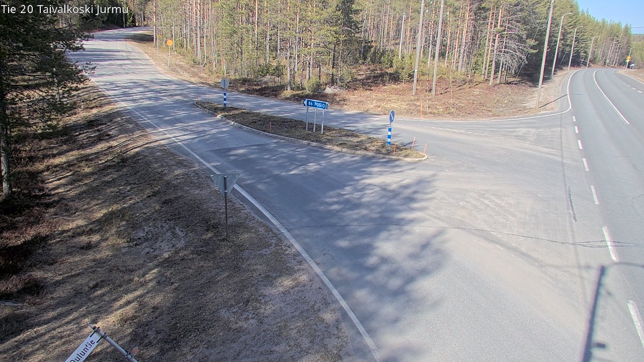 Weather Camera Image Road 20 Taivalkoski, Jurmu, Taivalkoski, Pohjois-Pohjanmaa