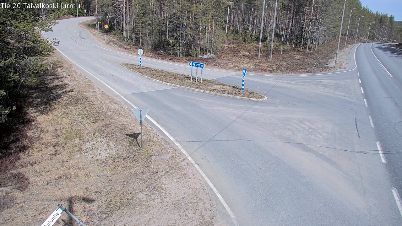 Weather Camera Image Road 20 Taivalkoski, Jurmu, Taivalkoski, Pohjois-Pohjanmaa