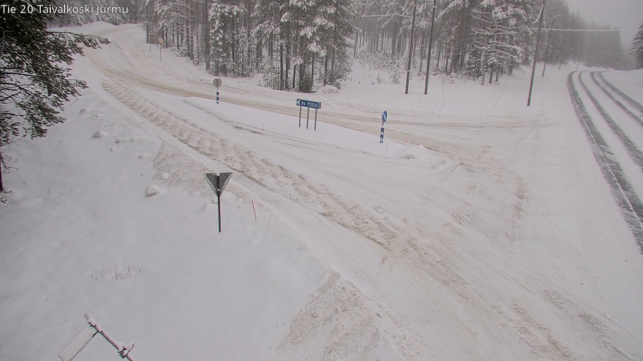 Weather Camera Image Väg 20 Taivalkoski, Jurmu, Taivalkoski, Pohjois-Pohjanmaa