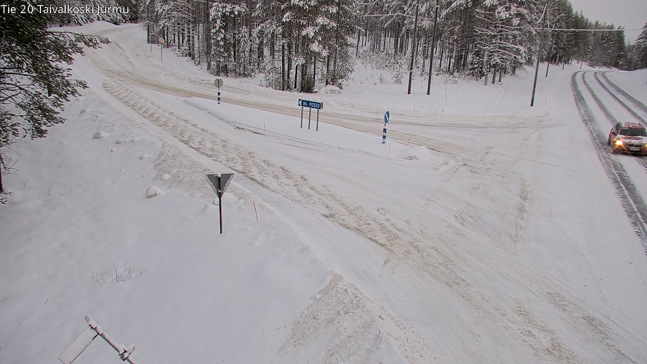Weather Camera Image Väg 20 Taivalkoski, Jurmu, Taivalkoski, Pohjois-Pohjanmaa