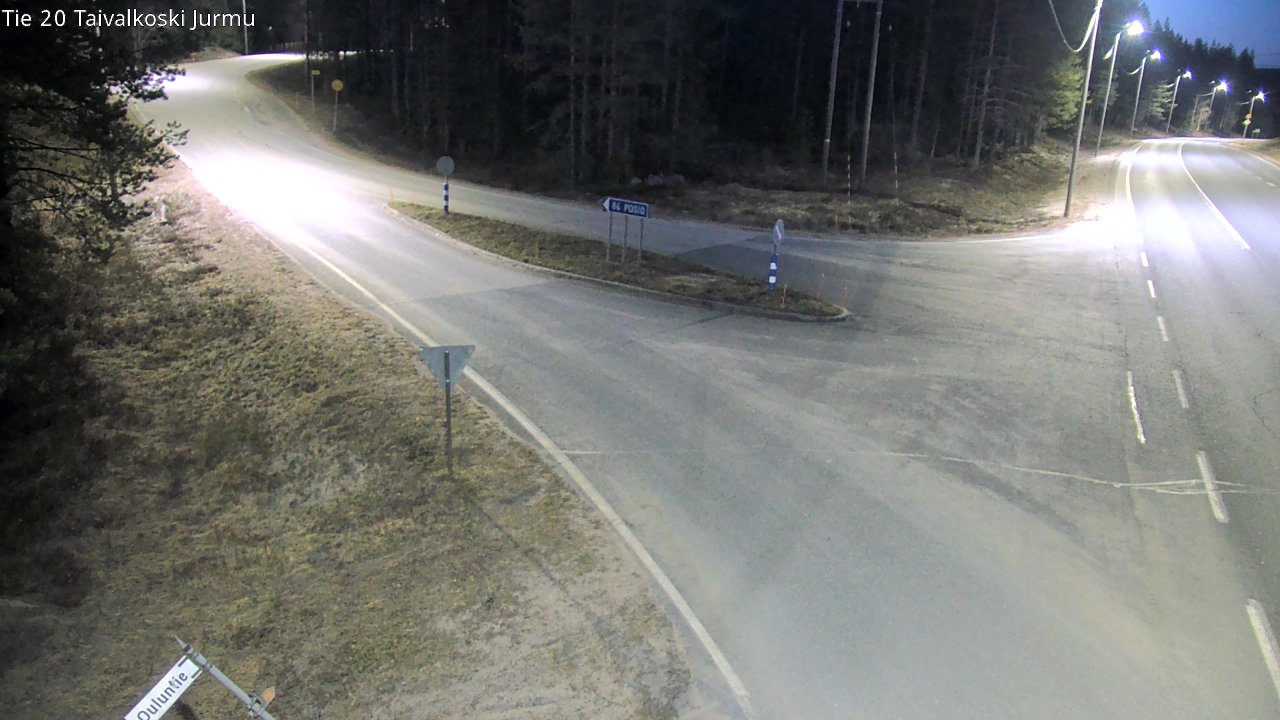 Weather Camera Image Road 20 Taivalkoski, Jurmu, Taivalkoski, Pohjois-Pohjanmaa