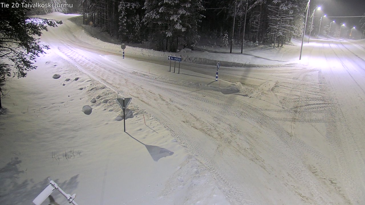 Weather Camera Image Väg 20 Taivalkoski, Jurmu, Taivalkoski, Pohjois-Pohjanmaa