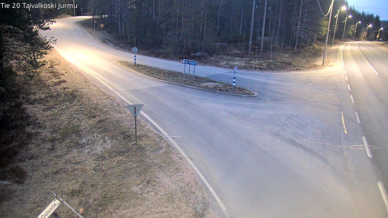 Weather Camera Image Road 20 Taivalkoski, Jurmu, Taivalkoski, Pohjois-Pohjanmaa