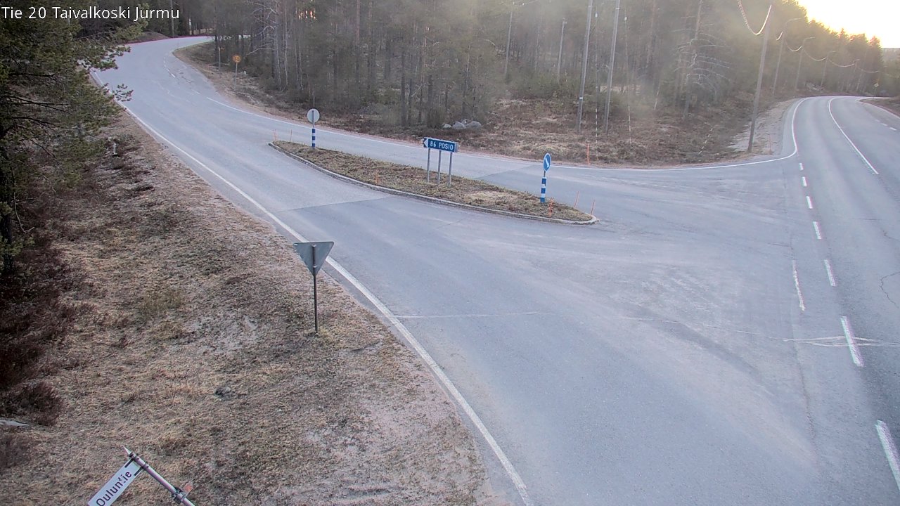 Weather Camera Image Road 20 Taivalkoski, Jurmu, Taivalkoski, Pohjois-Pohjanmaa