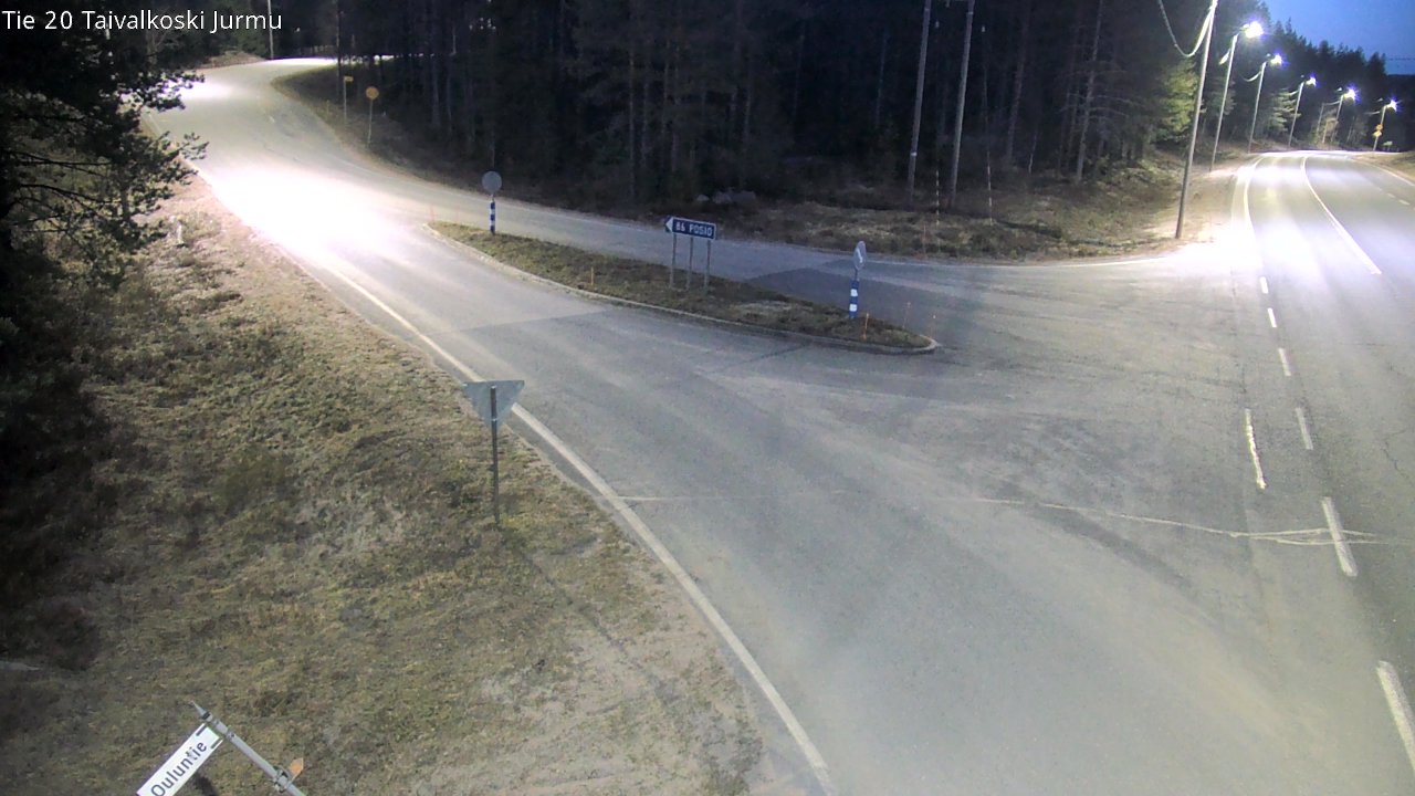 Weather Camera Image Road 20 Taivalkoski, Jurmu, Taivalkoski, Pohjois-Pohjanmaa