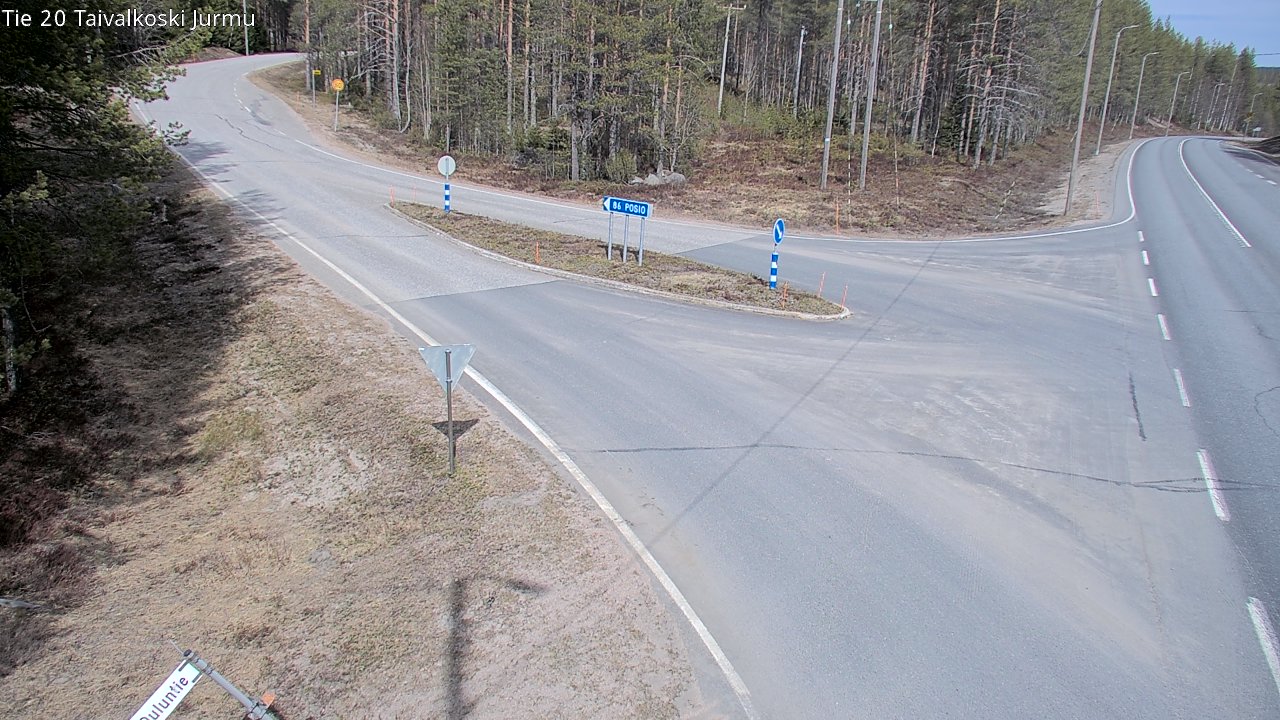 Weather Camera Image Road 20 Taivalkoski, Jurmu, Taivalkoski, Pohjois-Pohjanmaa
