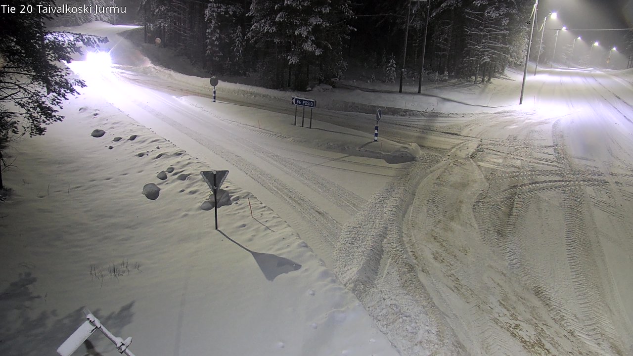 Weather Camera Image Väg 20 Taivalkoski, Jurmu, Taivalkoski, Pohjois-Pohjanmaa