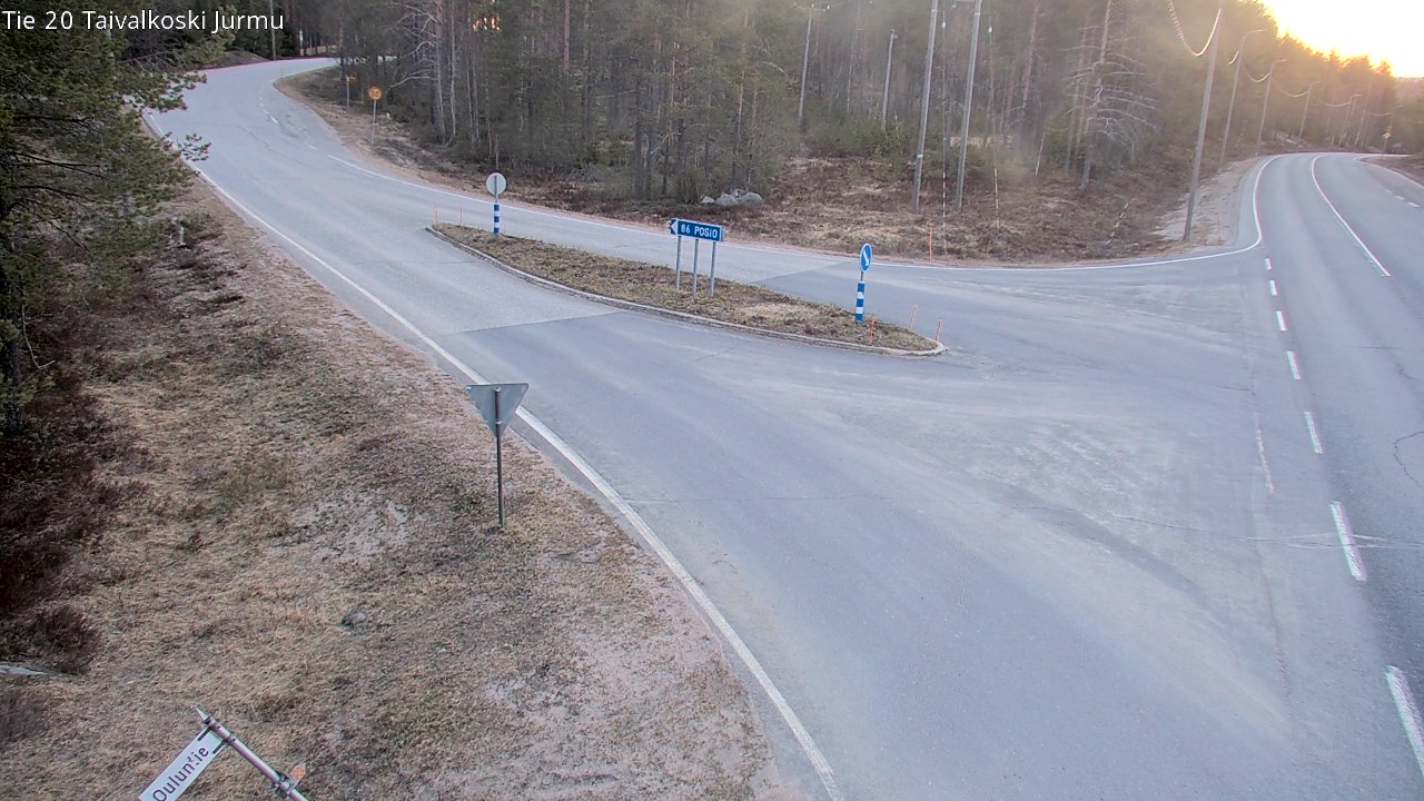 Weather Camera Image Road 20 Taivalkoski, Jurmu, Taivalkoski, Pohjois-Pohjanmaa