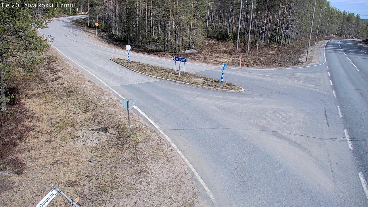 Weather Camera Image Väg 20 Taivalkoski, Jurmu, Taivalkoski, Pohjois-Pohjanmaa
