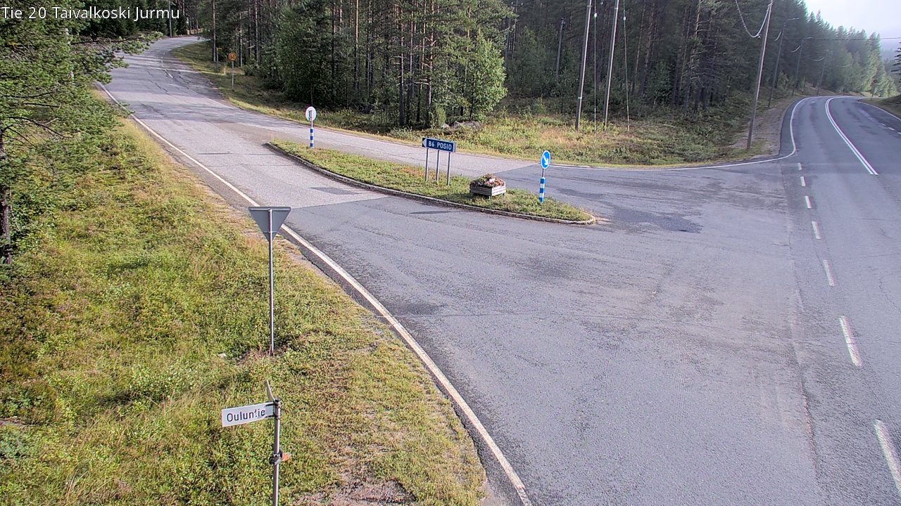 Weather Camera Image Väg 20 Taivalkoski, Jurmu, Taivalkoski, Pohjois-Pohjanmaa