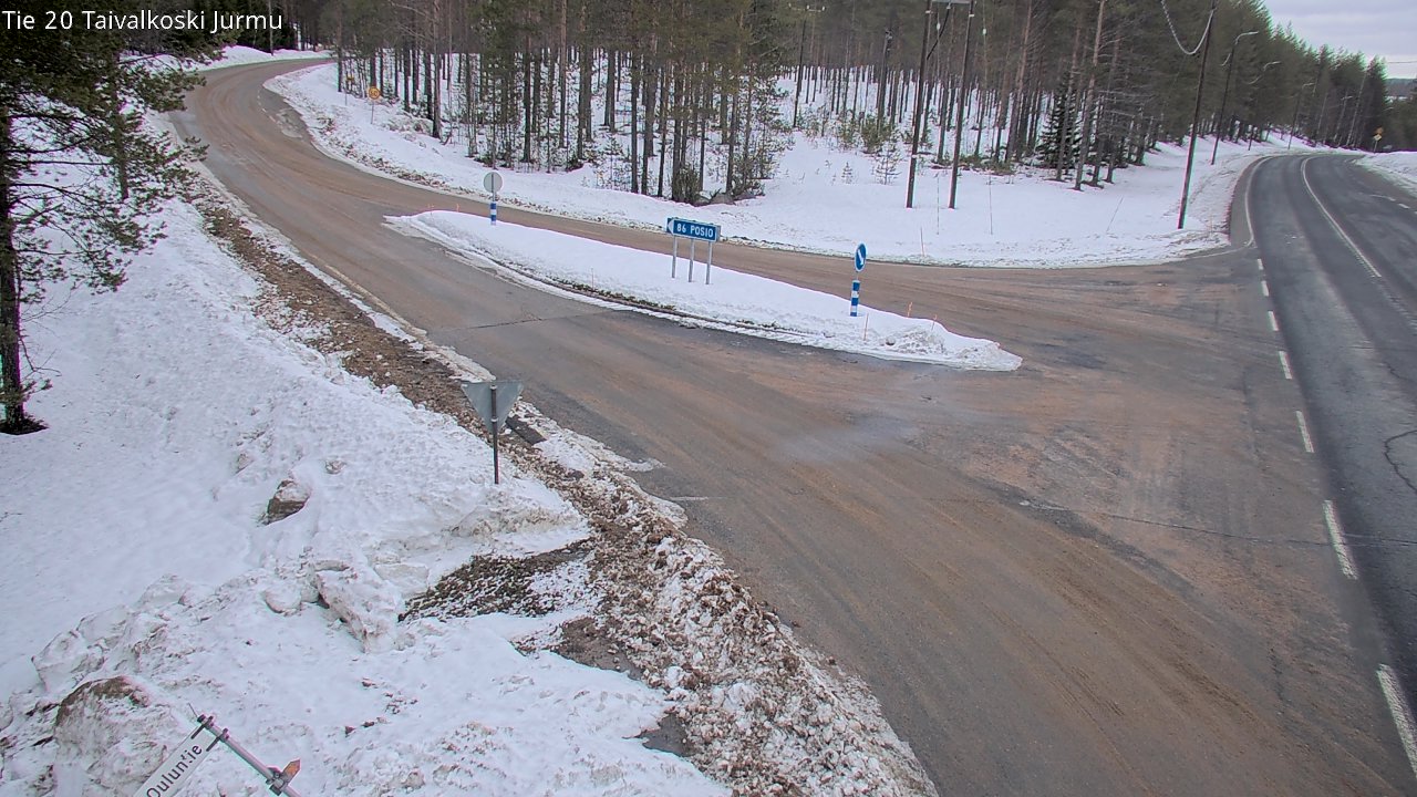 Weather Camera Image Väg 20 Taivalkoski, Jurmu, Taivalkoski, Pohjois-Pohjanmaa