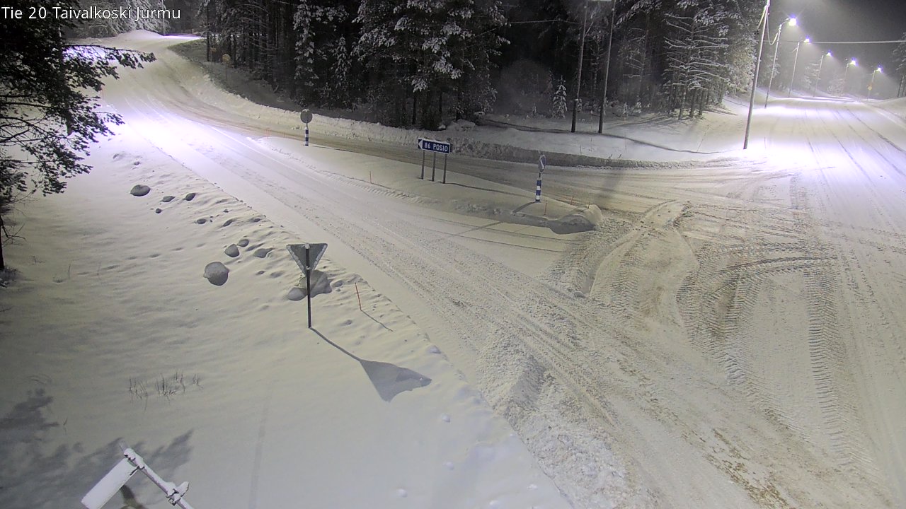 Weather Camera Image Väg 20 Taivalkoski, Jurmu, Taivalkoski, Pohjois-Pohjanmaa