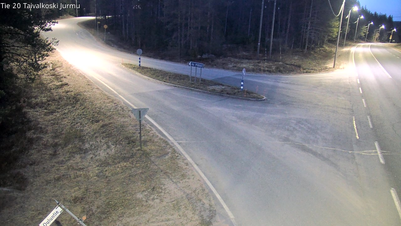 Weather Camera Image Road 20 Taivalkoski, Jurmu, Taivalkoski, Pohjois-Pohjanmaa