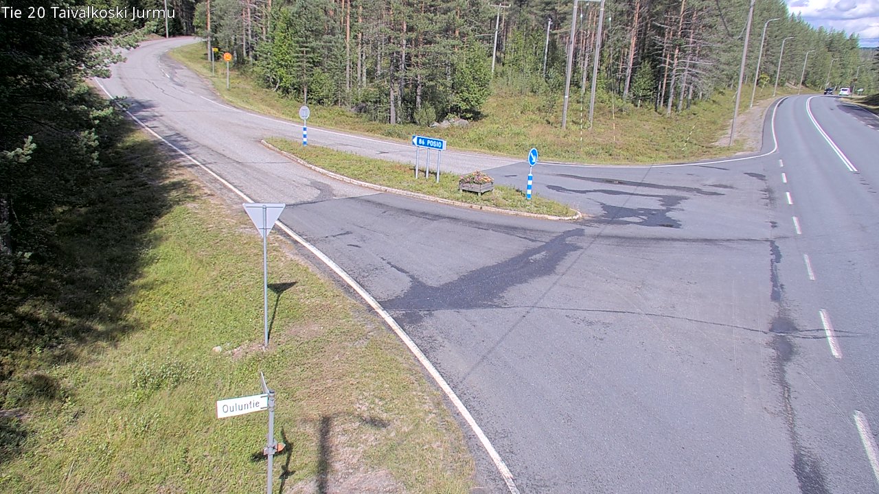 Weather Camera Image Road 20 Taivalkoski, Jurmu, Taivalkoski, Pohjois-Pohjanmaa