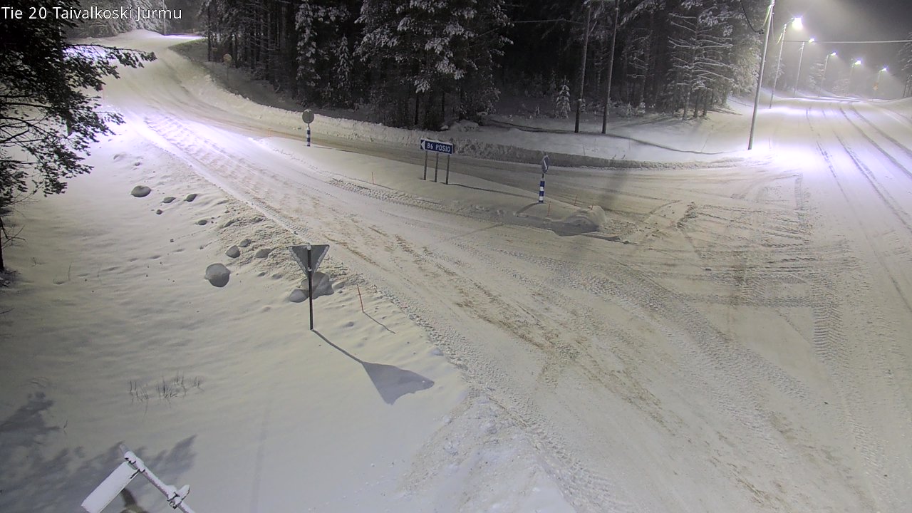 Weather Camera Image Väg 20 Taivalkoski, Jurmu, Taivalkoski, Pohjois-Pohjanmaa