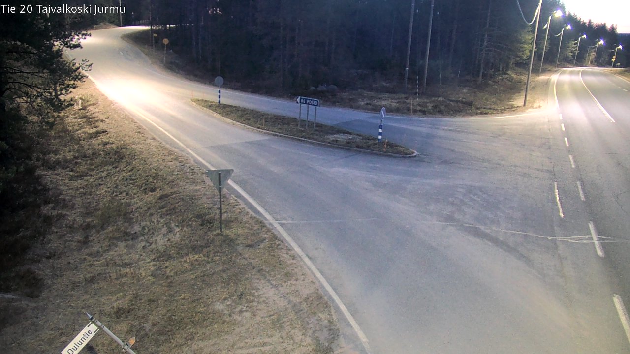 Weather Camera Image Road 20 Taivalkoski, Jurmu, Taivalkoski, Pohjois-Pohjanmaa