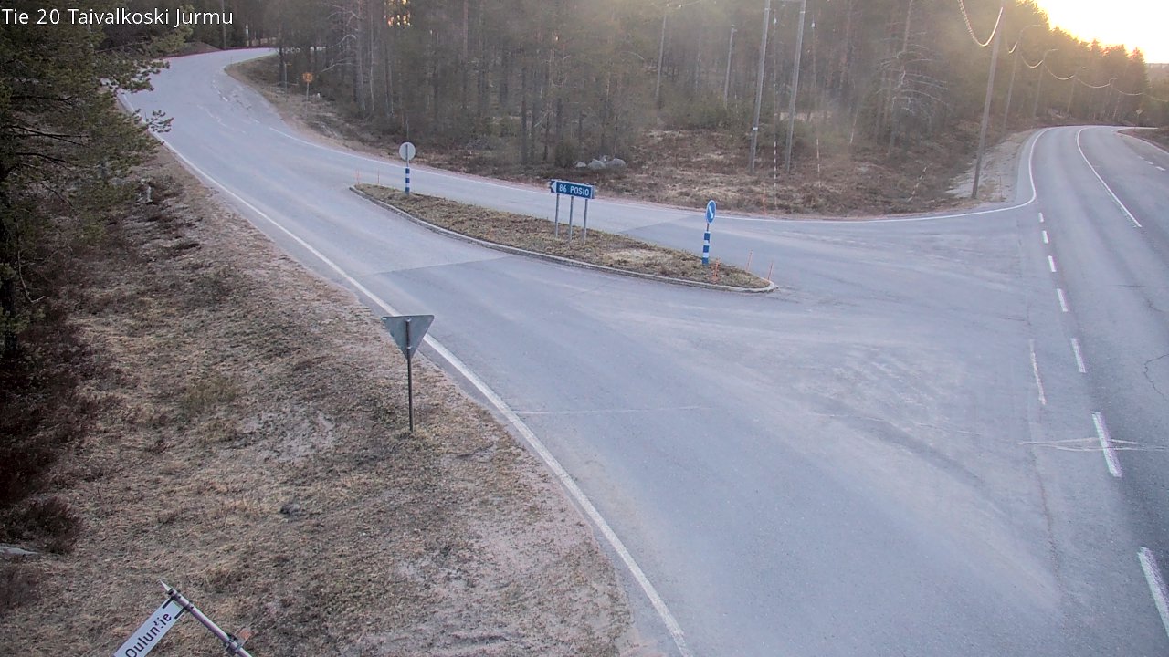 Weather Camera Image Road 20 Taivalkoski, Jurmu, Taivalkoski, Pohjois-Pohjanmaa