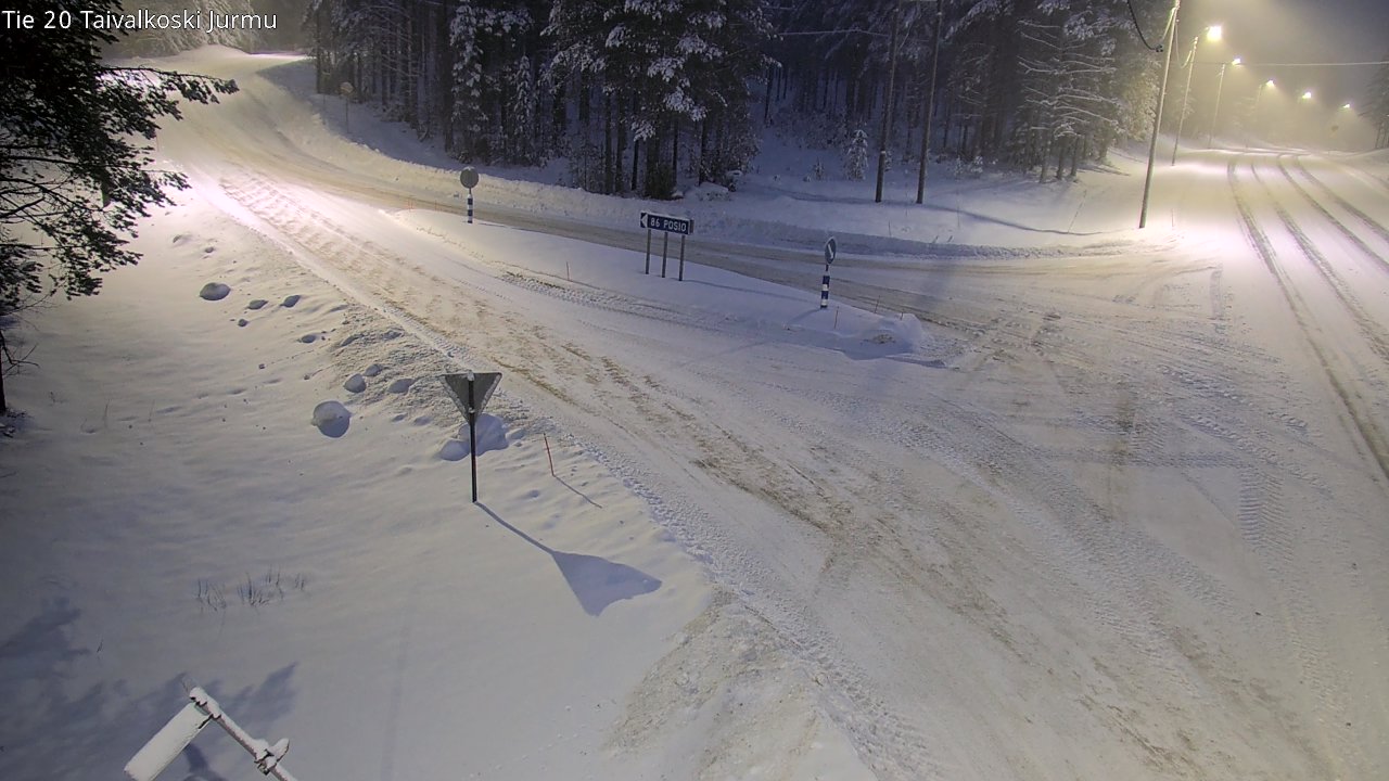 Weather Camera Image Väg 20 Taivalkoski, Jurmu, Taivalkoski, Pohjois-Pohjanmaa