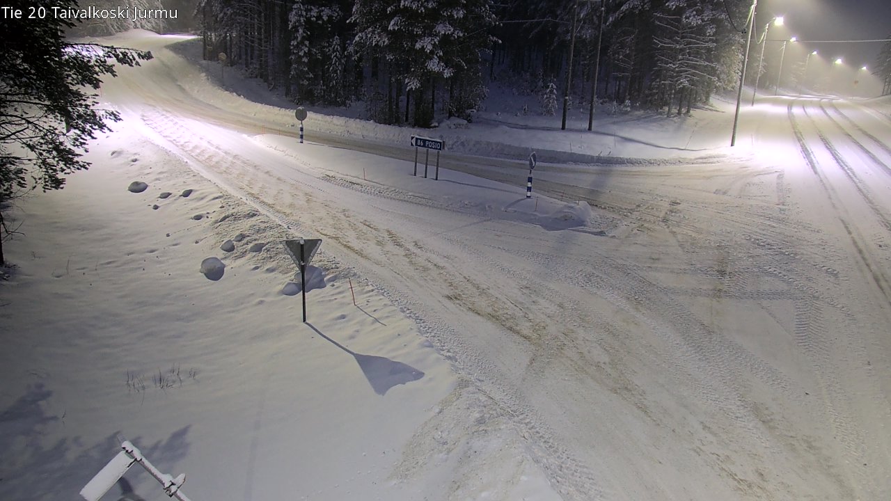 Weather Camera Image Väg 20 Taivalkoski, Jurmu, Taivalkoski, Pohjois-Pohjanmaa