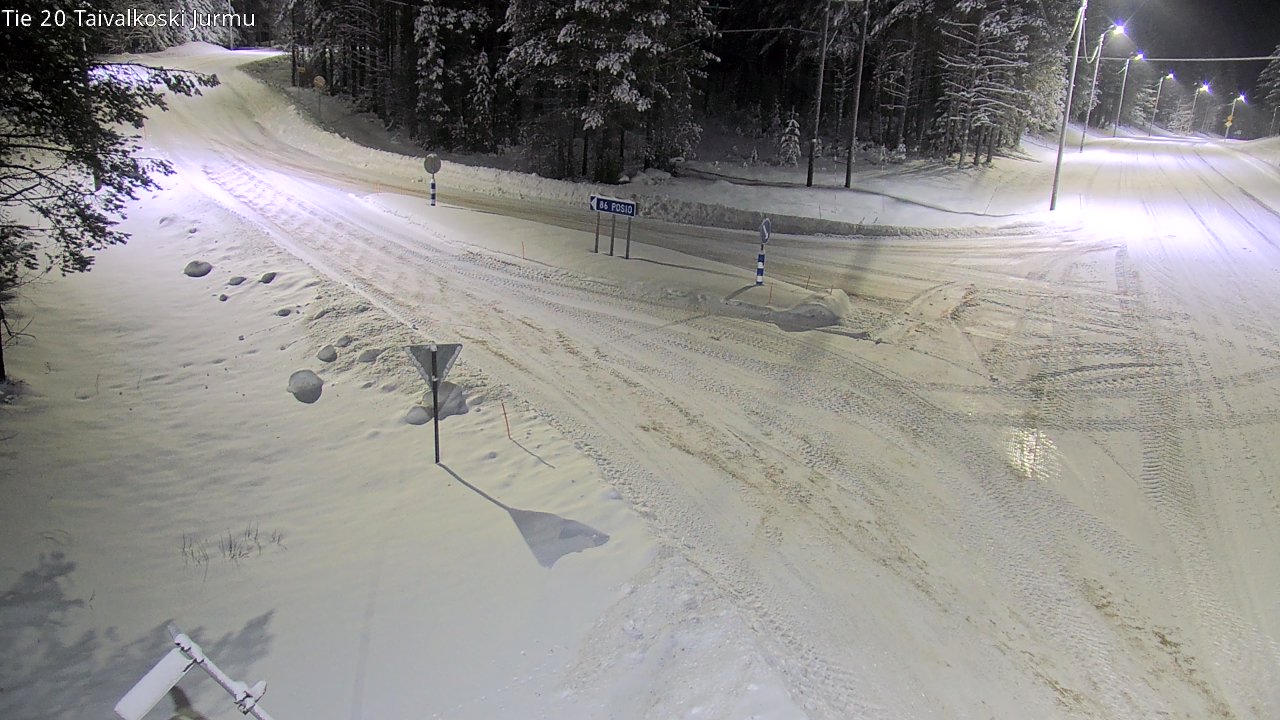 Weather Camera Image Väg 20 Taivalkoski, Jurmu, Taivalkoski, Pohjois-Pohjanmaa