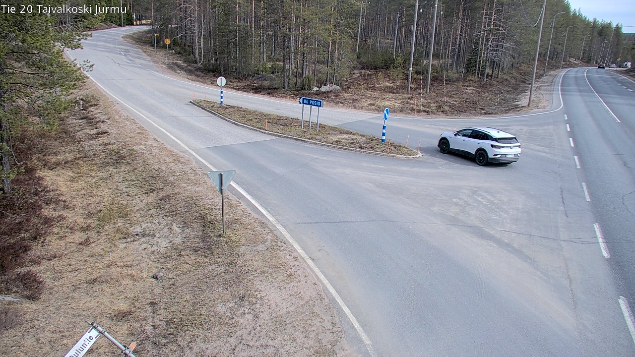 Weather Camera Image Road 20 Taivalkoski, Jurmu, Taivalkoski, Pohjois-Pohjanmaa
