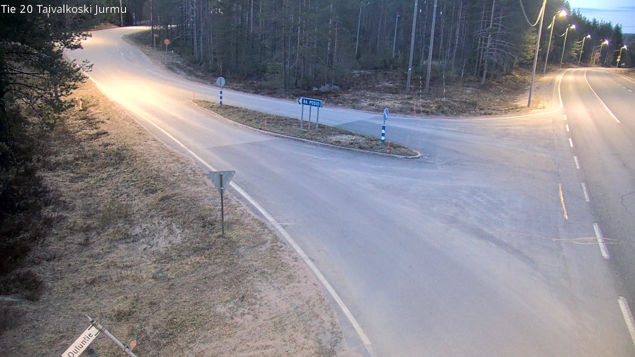 Weather Camera Image Road 20 Taivalkoski, Jurmu, Taivalkoski, Pohjois-Pohjanmaa