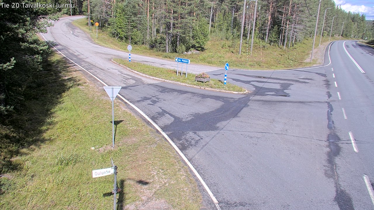 Weather Camera Image Road 20 Taivalkoski, Jurmu, Taivalkoski, Pohjois-Pohjanmaa
