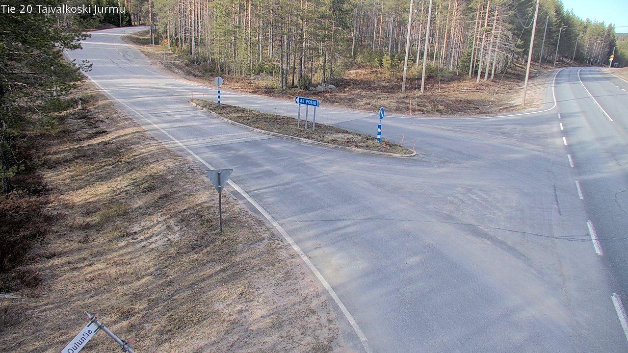 Weather Camera Image Road 20 Taivalkoski, Jurmu, Taivalkoski, Pohjois-Pohjanmaa