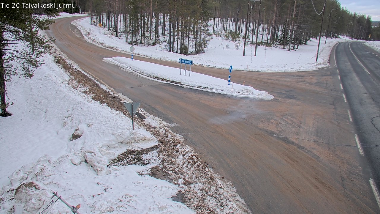 Weather Camera Image Väg 20 Taivalkoski, Jurmu, Taivalkoski, Pohjois-Pohjanmaa