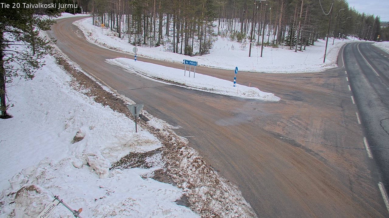 Weather Camera Image Väg 20 Taivalkoski, Jurmu, Taivalkoski, Pohjois-Pohjanmaa