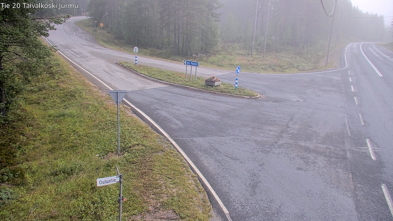 Weather Camera Image Väg 20 Taivalkoski, Jurmu, Taivalkoski, Pohjois-Pohjanmaa