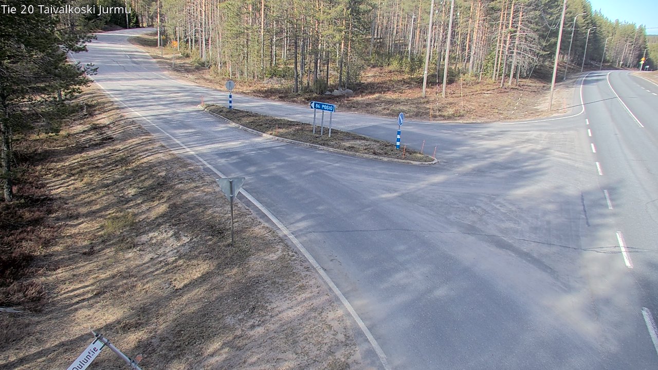 Weather Camera Image Road 20 Taivalkoski, Jurmu, Taivalkoski, Pohjois-Pohjanmaa